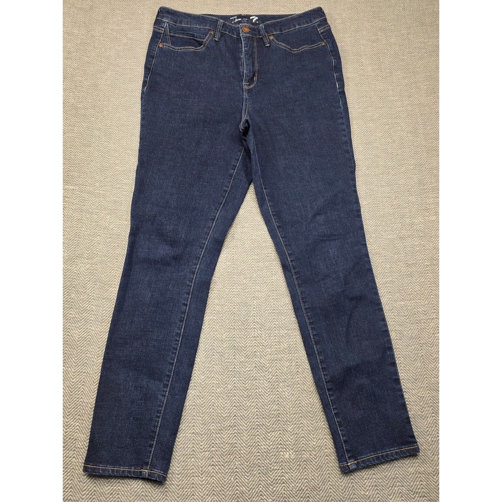 Seven7 Womens Skinny Jeans Dark Wash High‎ Rise Indigo Stretch Denim Size 10